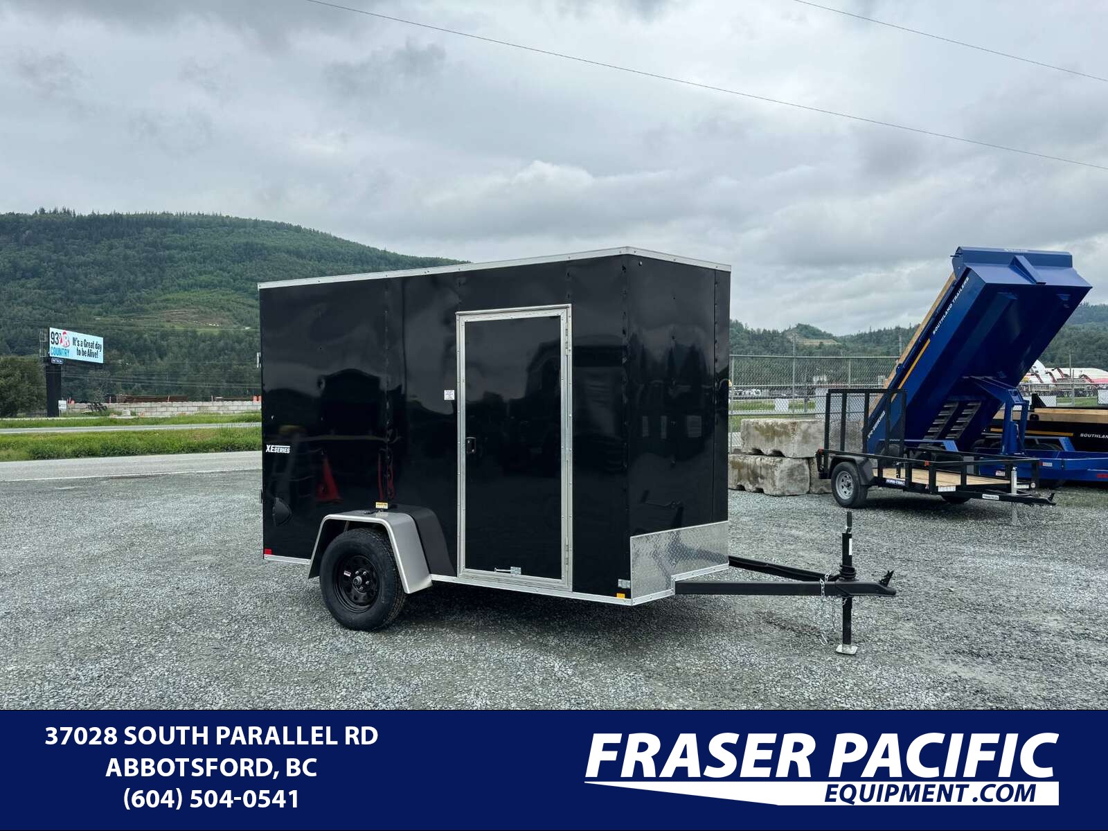 2025 Mirage XE 6x10 V Nose Enclosed Cargo Trailer Ramp Door Black Extra